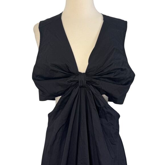 BOBBI ROCCO Axel Midi Ruffle Cut Out Dress Black Size Large NEW WITH TAGS - Picture 4 of 12